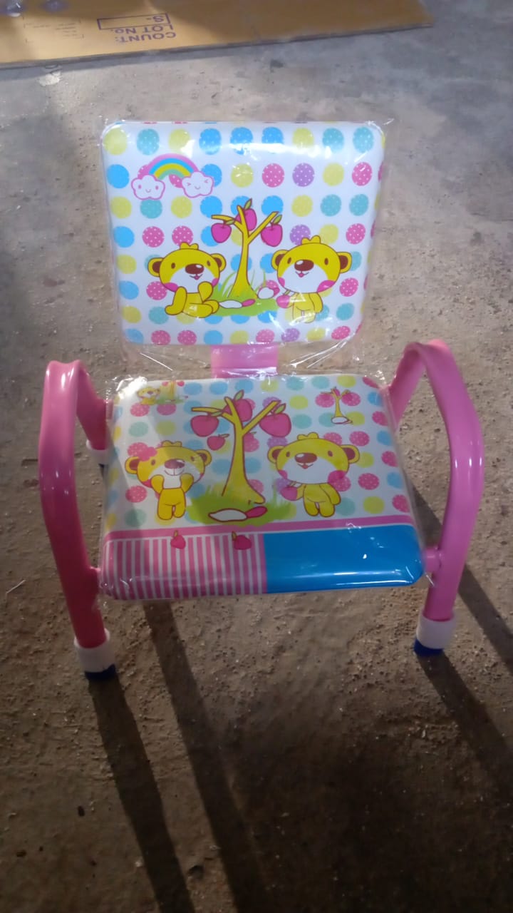 Cartoon Baby Chair Strong Steel Cushion Comfortable Baby Chair High Quality Chair (1 Pc)