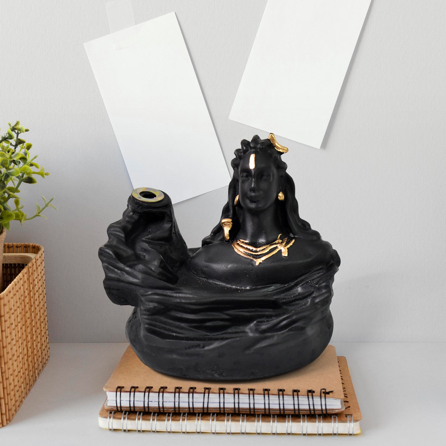 Adiyogi Shiva Backflow Smoke Fountain Incense Holder Burner with spiritual flair and aesthetic appeal (1 Pc)