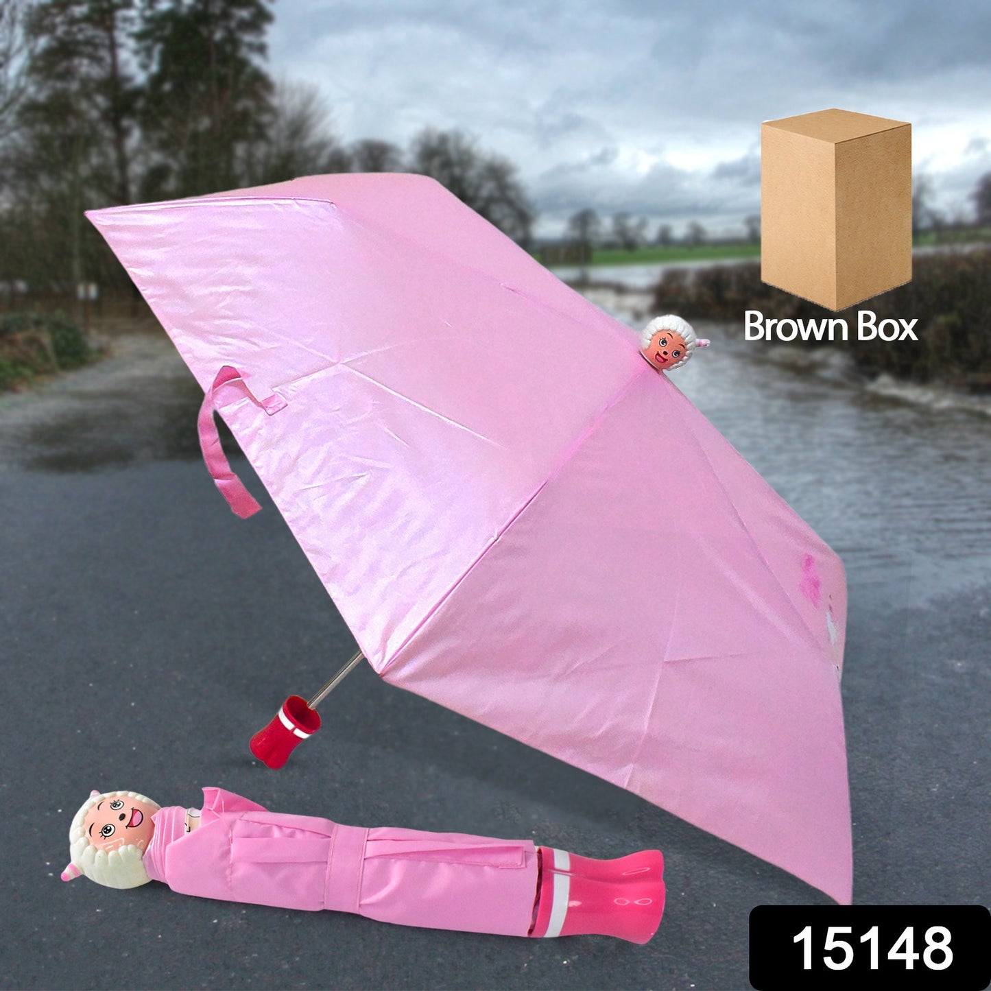 Cartoon Shape Umbrella Summer Sun Protection (1 Pc Mix Design Color)