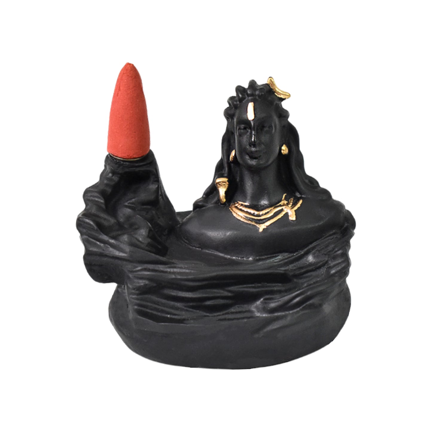 Adiyogi Shiva Backflow Smoke Fountain Incense Holder Burner with spiritual flair and aesthetic appeal (1 Pc)