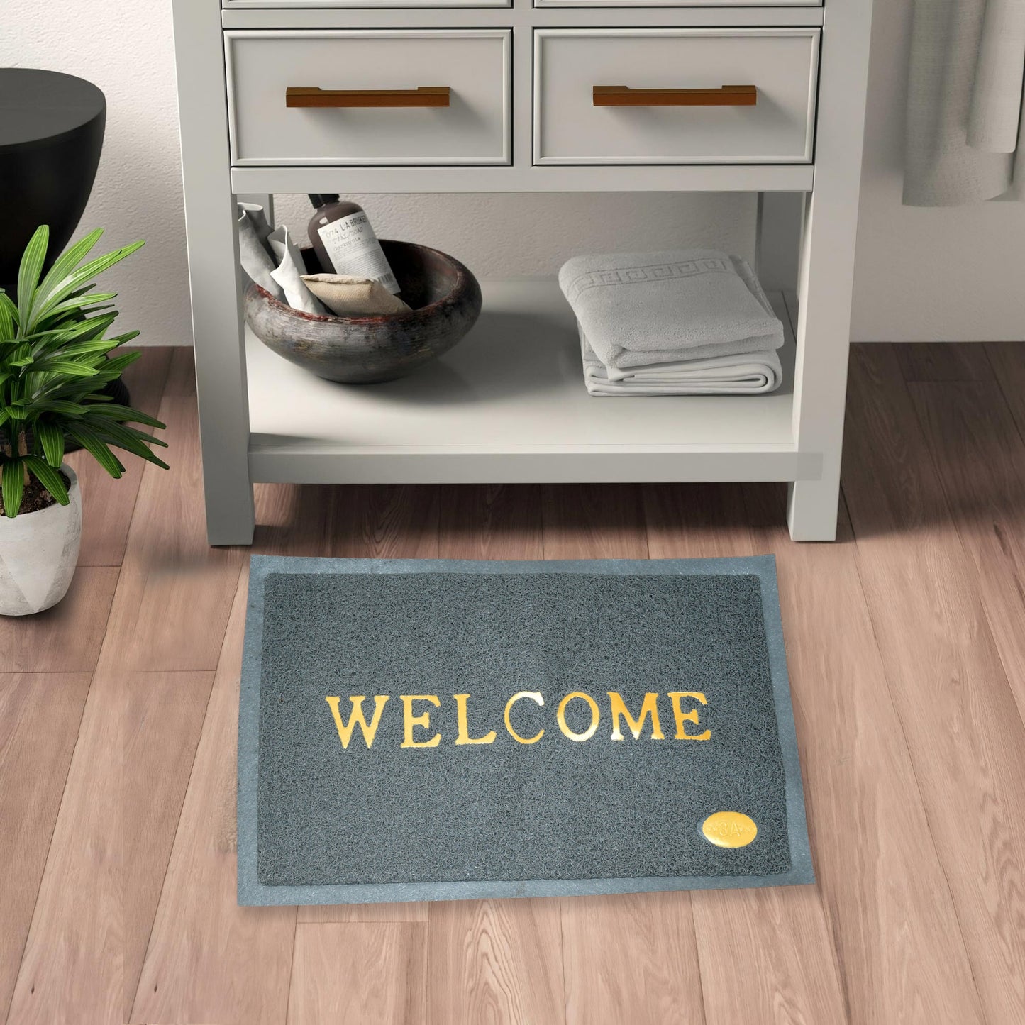 8822 Welcome Door Mat For Home Entrance Outdoor Mat Anti Slip Heavy Duty And Waterproof Easy To Clean For Entry For Bedroom Living Room (23x15 Inch)