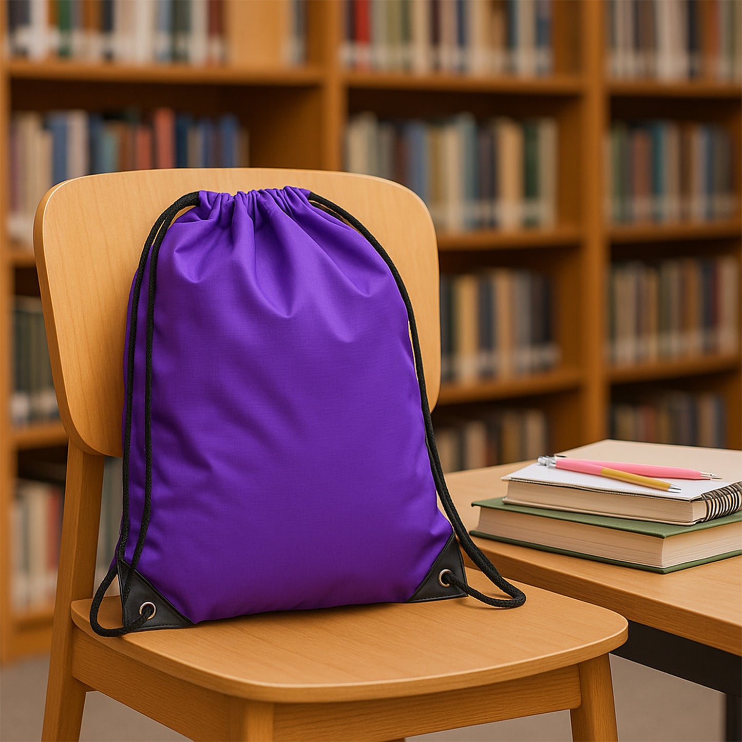 Water-resistant Nylon Drawstring Backpack Bag (1 Pc)