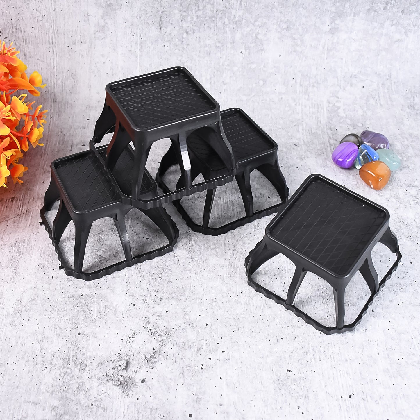 Multi-purpose Plastic Washing Machine Stand Heavy-Duty Adjustable Base (4 Pcs Set)